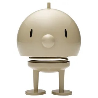 Hoptimist Bumble Wackelfigur & Glücksbringer, Skandinavische Deko Figuren für Wohnzimmer, Schreibtisch, Büro, Bürodeko & Lustige Kleine Geschenke, 10 x 10 x 15 cm, Large, Latte