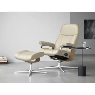 Stressless Relaxsessel Consul Leder 91 x 102 x 79 cm Beige mit Schlaffunktion
