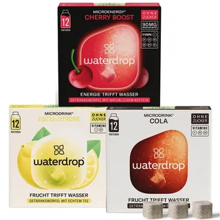 waterdrop® Microdrink Soda Trio Set Cola Zitrone Kirsche 36 St