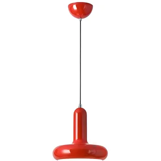 NICRX Moderne bunte Pendelleuchte mit E27-Fassung und 150cm verstellbarem Kabel,Hängelampe aus Metall mit Lackierung für Küche,Esszimmer,Schlafzimmer,Kinderzimmer oder Café Deckenleuchte (Rot)