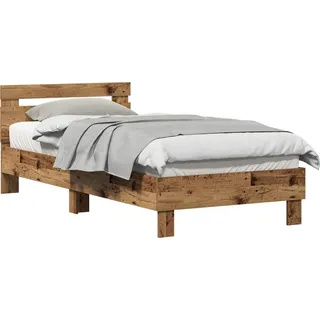 vidaXL Bettrahmen Altholz 203 x 95 x 70 cm Holzwerkstoff - Braun
