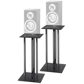 Hama Lautsprecherständer für schwere Boxen, mit Kabelführung, universal, Schwarz