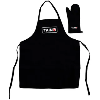 Taino Grillschürze mit Handschuh , Schwarz , Textil , 68x50 cm , Grills, Grillzubehör