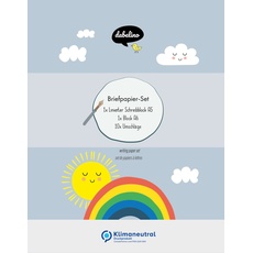 Bild Liniertes Briefpapier-Set für Kinder: Regenbogen (für Mädchen und Jungen, bunt)