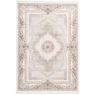 Kayoom Vintage-Teppich , Grau, Rosa , Textil , Used look , rechteckig , 200x230 cm , Teppiche und Böden, Teppiche, Vintageteppiche