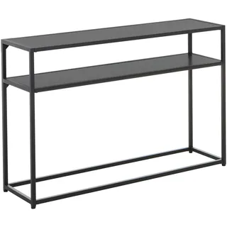 Mid.you Konsolentisch , Schwarz , Metall, Holzwerkstoff , rechteckig , Flachrohr , 30x70x110 cm , einfacher Aufbau , Wohnzimmer, Wohnzimmertische, Konsolentische