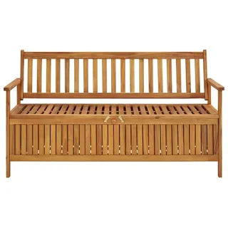 vidaXL Gartenbank mit Stauraum 148 cm Massivholz Akazie - Braun