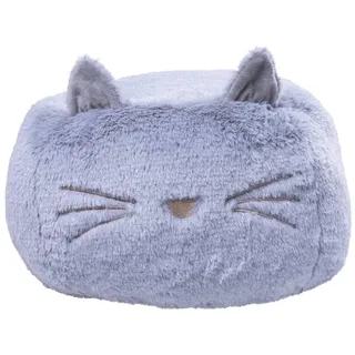 Pioupiou et Merveilles - Sitzsack mit Katzenohren, für Kinderzimmer – Glitter grau – für Kinder zwischen 1 und 4 Jahren Komfort – Bewegungsfreiheit – 16668