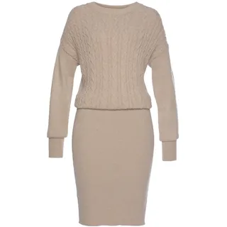 LASCANA Strickkleid Mini Beige 36
