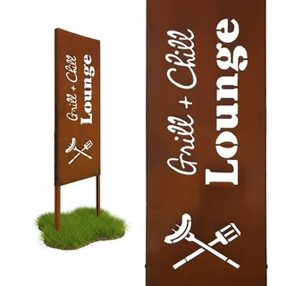 Relaxdays Edelrost-Gartendeko , braun , Metall , 1.5 cm, , Dekoration, Gartendeko,