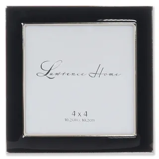 Lawrence Frames Bilderrahmen aus Metall und Emaille, 10 x 10 cm, Schwarz
