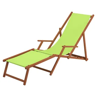 Liegestuhl pistazie Fußteil Tisch Gartenliege Strandliege Relaxliege Buche klappbar 10-306 F T - Grün