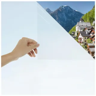 Blumtal Sichtschutzfolie 30/200 cm 2er Set blickdicht & statisch haftend + UV-Schutz -Weiß - selbstklebend Fenster , Kunststoff , 30x200 cm , Heimtextilien, Vorhänge, Rollos