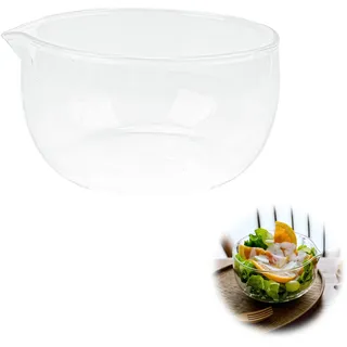 Feirdhoo Matcha Schale,350ml Glasschale mit Ausgießer,Klassische handgefertigt japanische Matcha Bowl,Transparent Glasschüssel Servierschalen Set für Küche zu Hause Teestoom Anfänger Matcha Latte