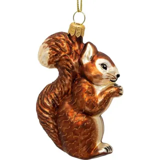 SIKORA Eichhörnchen besondere Weihnachtskugel Glas Christbaumschmuck Deko Figur Weihnachten Anhänger Ornament - Meisterstücke - BS728