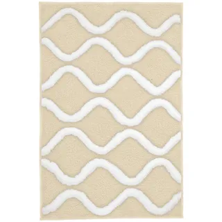 KLEINE WOLKE Badteppich Piana Beige 120 x 70 cm