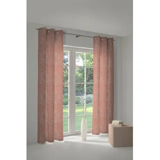 Vorhang WIRTH "Stuben" Gr. 2, rot (apricot), B:132cm H:175cm, Jacquard, Baumwolle, Polyester, Gardinen, Vorhang