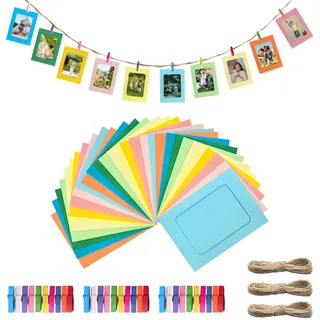 ROEOWENE 30pc Fotorahmen Papier Papier Bilderrahmen Pappe mit 30 Klammern