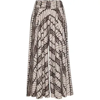 LASCANA Hosenrock Damen beige-braun bedruckt Gr.36