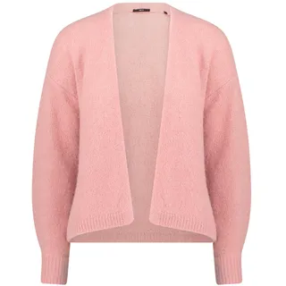 Cardigan ZERO "Cardigan offener Style", Damen, Gr. S, rosa (rose melange), Obermaterial: 70% Polyester PES. 15% Polyamid PA. 8% Polyacryl PAN. 5% Wolle mw. 2% Elasthan EL., Strickjacken Cardigan