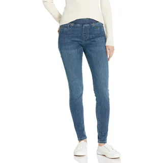 Amazon Essentials Damen Stretch-Schlupf-Jeggings mit mittlerer Leibhöhe - Auslaufmodell, Mittlere Waschung, 36