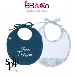 BB & Co Packung Mit 2 Lätzchen Baby - Palm Springs Neu
