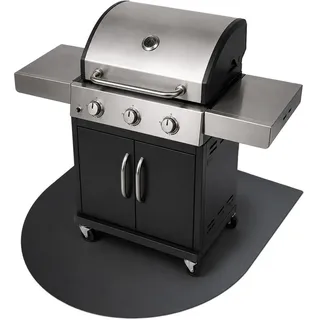 Tulup Grill-Unterlage 80 x 90 cm Metall Schwarz