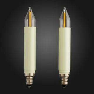 Hellum LED-Filament-Schaftkerze 8V 0,5W 10 mm Weiß
