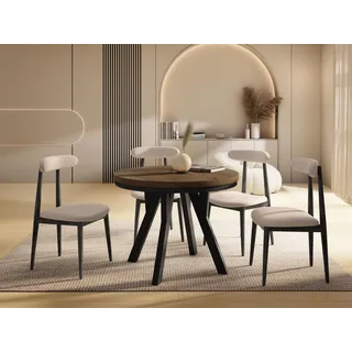 WFL GROUP Vero Neo Ø 100-200 x 77 cm braun