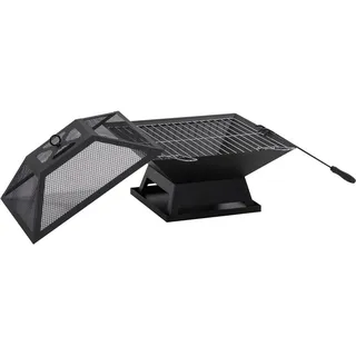 Outsunny Feuerschale Ø 34 cm Schwarz