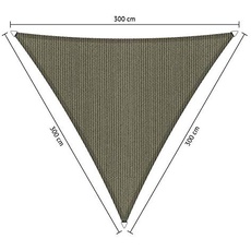 Shadow Comfort Schattensegel Sonnenschutz Wasserdurchlässig HDPE Gartenmarkise für Außen Garten Terrasse UV Block - Dreieck 3x3x3m - Desert Storm