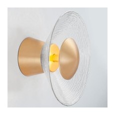 LED Wandleuchte Esil in Gold und Transparent 8W 536lm 200mm