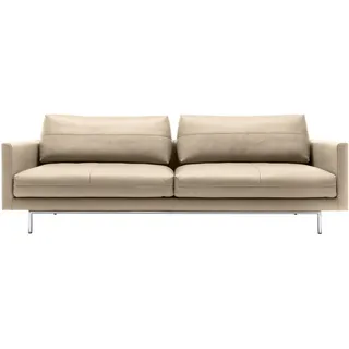 Creation BY ROLF BENZ 3,5-Sitzer "CR.414, Designsofa, edles Sofa, Loungesofa, Ledersofa, klares Design" aus Leder oder Chenille, erstklassiger Sitzkomfort, legere Polsterung, beige