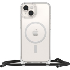 Bild React Necklace Hülle mit MagSafe für iPhone 14, ultraschlanke, schützende Hülle mit Verstellbarer und Abnehmbarer Handykette, Getestet nach Militärstandard, Transparent