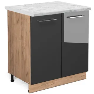 Vicco Spülenschrank Fame-Line 80 x 82 x 60 cm Grau