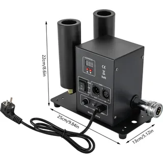 CO2-Luftsäulenmaschine, Dual-Düsen-Design, Sprühhöhe von 6-8 m, schwarz
