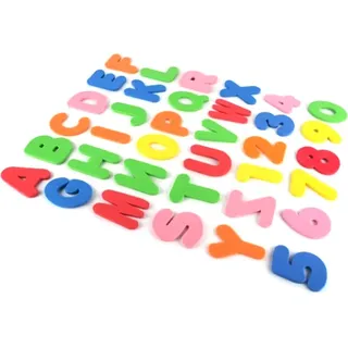 36 Stück Buchstaben von A bis Z und Zahlen von 0 bis 9 aus Schaumstoff, schwimmende Badewannenaufkleber für Kleinkinder und Kinderspielzeug