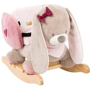 Nattou Schaukeltier Hase Nina, 10-36 Monate, 60 x 39 x 50 cm, Beige/Rosa