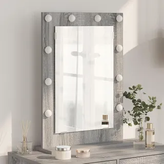 vidaXL Waschtischspiegel Rechtwinklig Graues Sonoma 70 x 50 x 18 cm - Grau