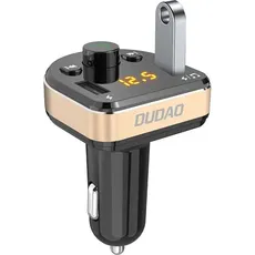 Dudao FM Transmitter Bluetooth Autoladegerät MP3 3.1 A 2x USB Schwarz (R2Pro Black), Auto Adapter, Schwarz