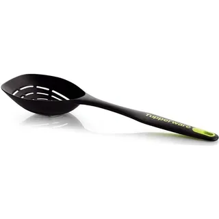 TUPPERWARE Griffbereit Schaumlöffel Tief schwarz-gelb Abtropflöffel Löffelsieb 8846