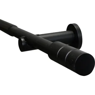 GARDINIA Vorhangstange Kreta 1-läufig Ø 19 mm 190 cm Schwarz