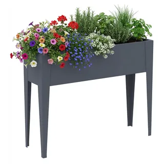 Westmann Vedura L Metall Balkon Hochbeet Anthrazit - Grau