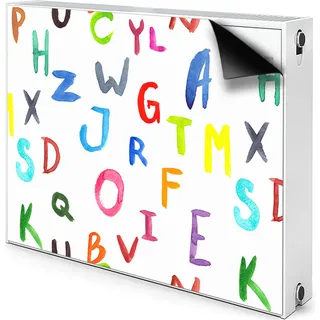 Magnet Heizkörperabdeckung Heizkörperverkleidung Verkleidung Abdeckung 90x60 cm - Bunte Buchstaben