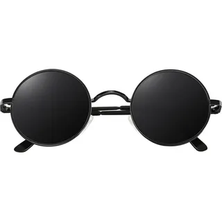 CGID Retro Runde Polarisierte Sonnenbrille UV400 Schutz Metallrahmen