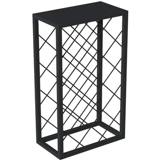 [en.casa] Weinregal 74 x 45 x 22 cm Schwarz