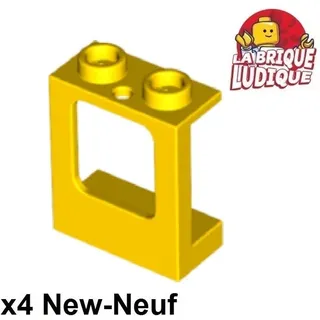 LEGO 4x Window Fenster 1x2x2 Flugzeug Single Glass Gelb/Gelb 60032 Neu
