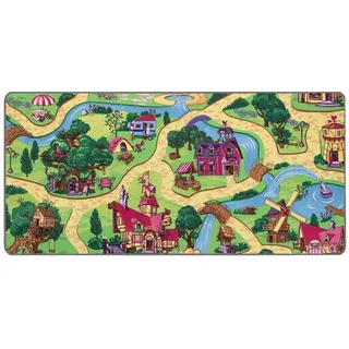 Primaflor Primaflor-Ideen in Textil Kinderteppich »Spielteppich CANDY TOWN« rechteckig 6,5 mm Höhe Kurzflor, Straßen-Spiel-Teppich, Kinderzimmer,