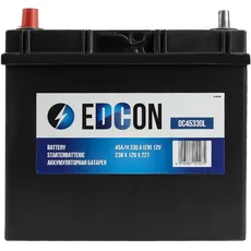 EDCON DC45330L Autobatterie 12V – 45Ah – 330A – Starterbatterie – Bleisäure Ca/Ca Technologie