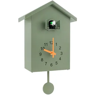 Sarini Moderne Kuckucksuhr mit minimalistischem Design und Kuckucksgeräusch – Wandkunst mit Pendel, eleganter Vogelhausstil für Wohnzimmer, Küche, Bürodekoration